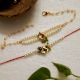 Handmade Rakhi with Kundan, Acrylic Beads for Rakshabandhan